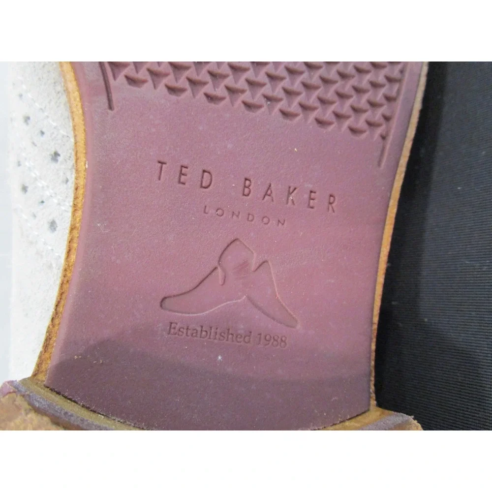 NWOB Ted Baker Gray Suede Wingtip Oxford Dress Shoes Men 10.5 B Narrow